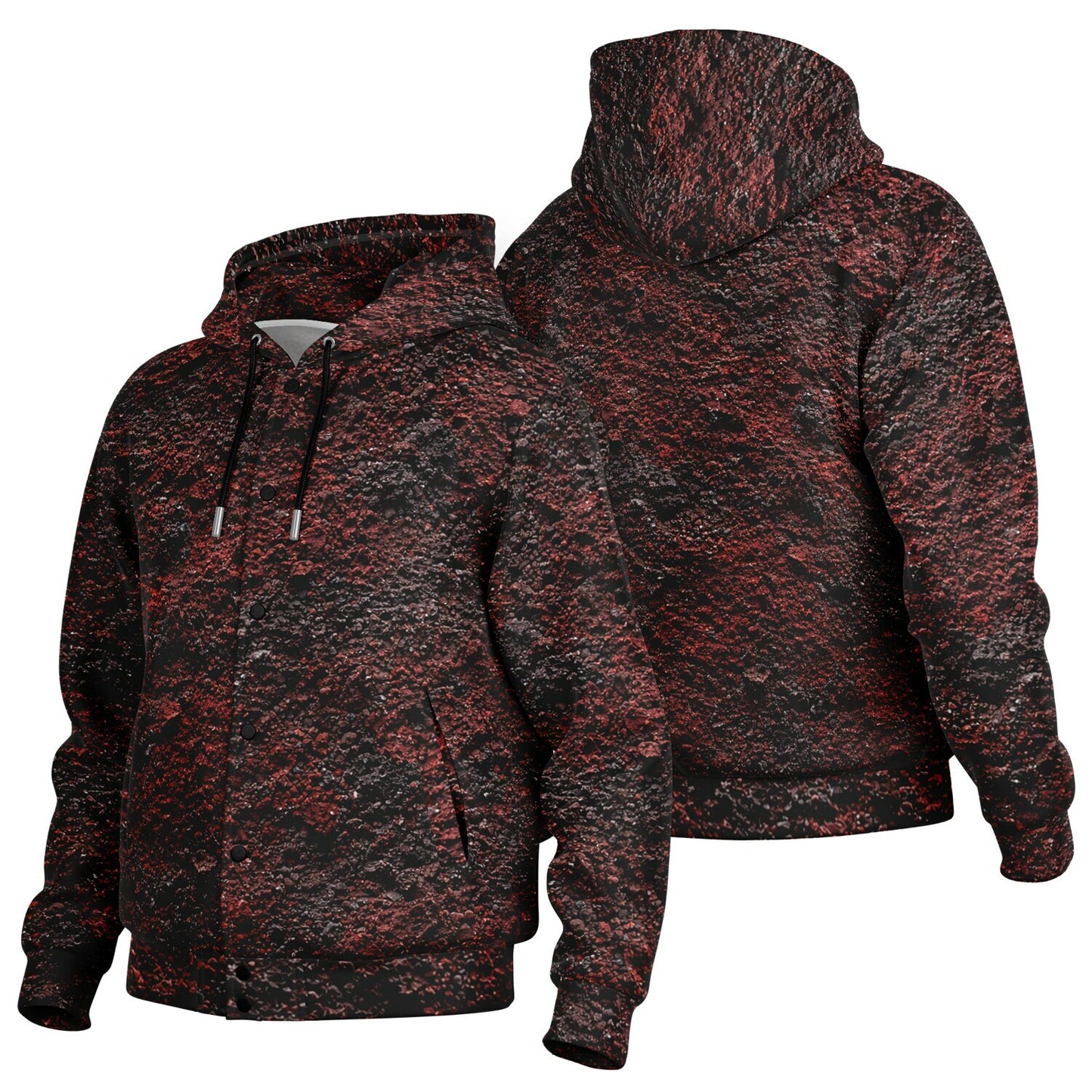 Volcanic Cinder - Button Hoodie