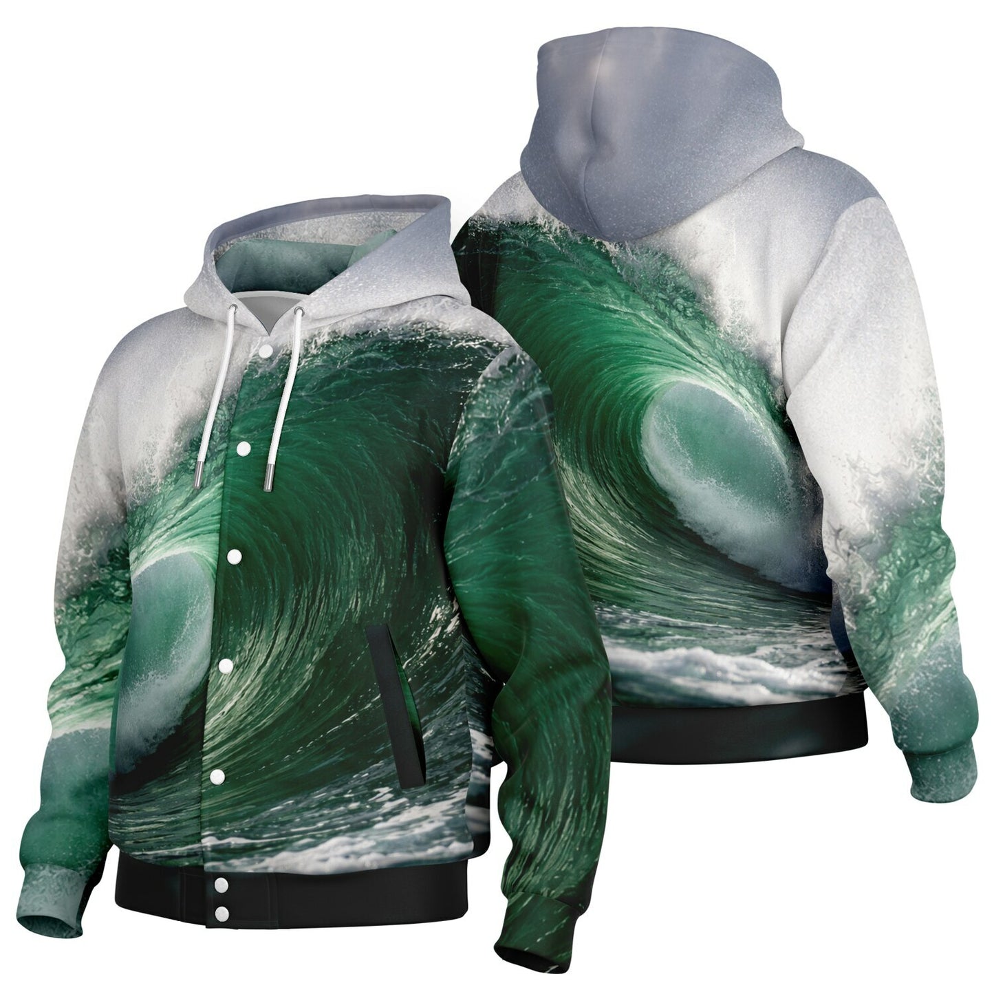 Wave Filter - Button Hoodie