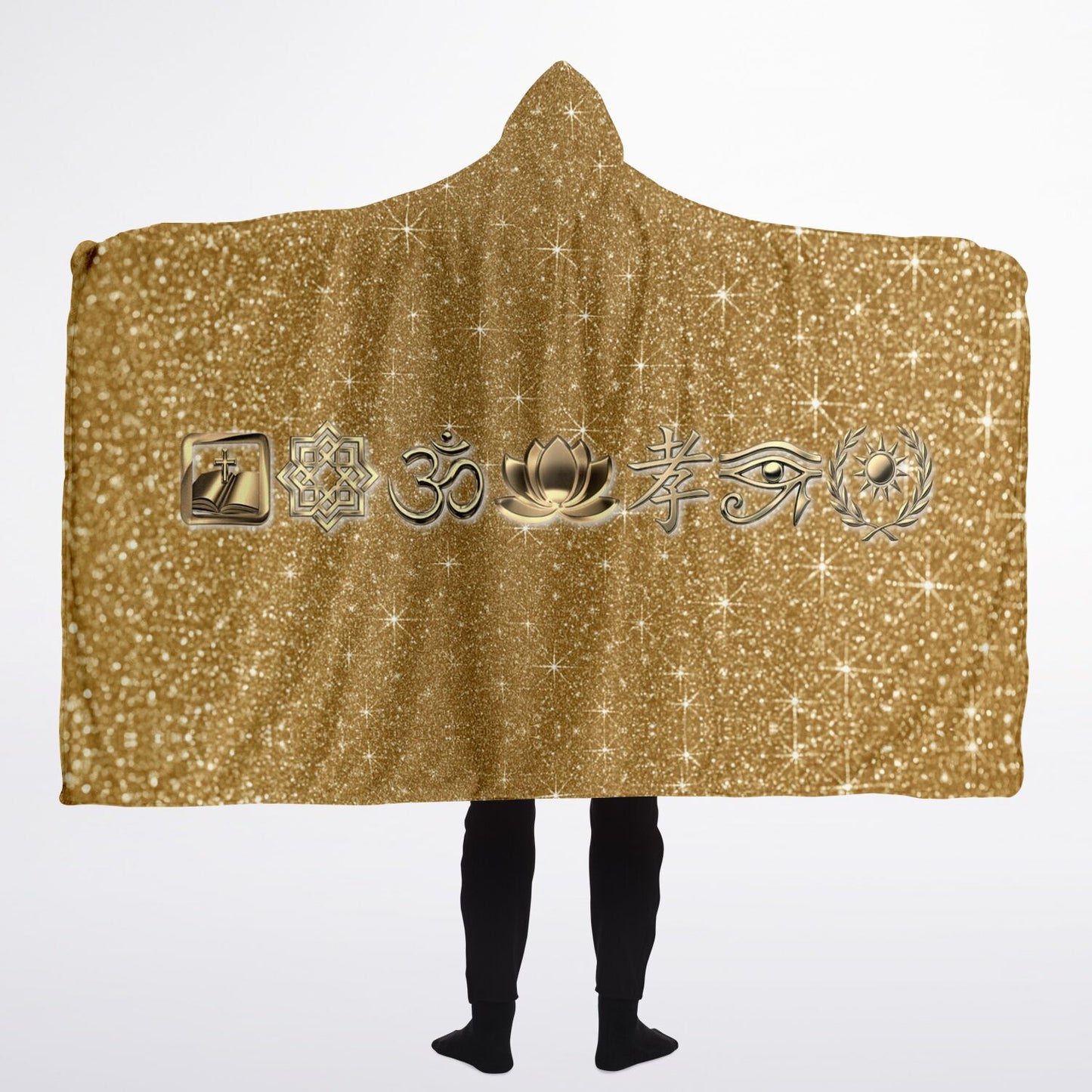 Ancient Wisdom - Hooded Blanket (gold)