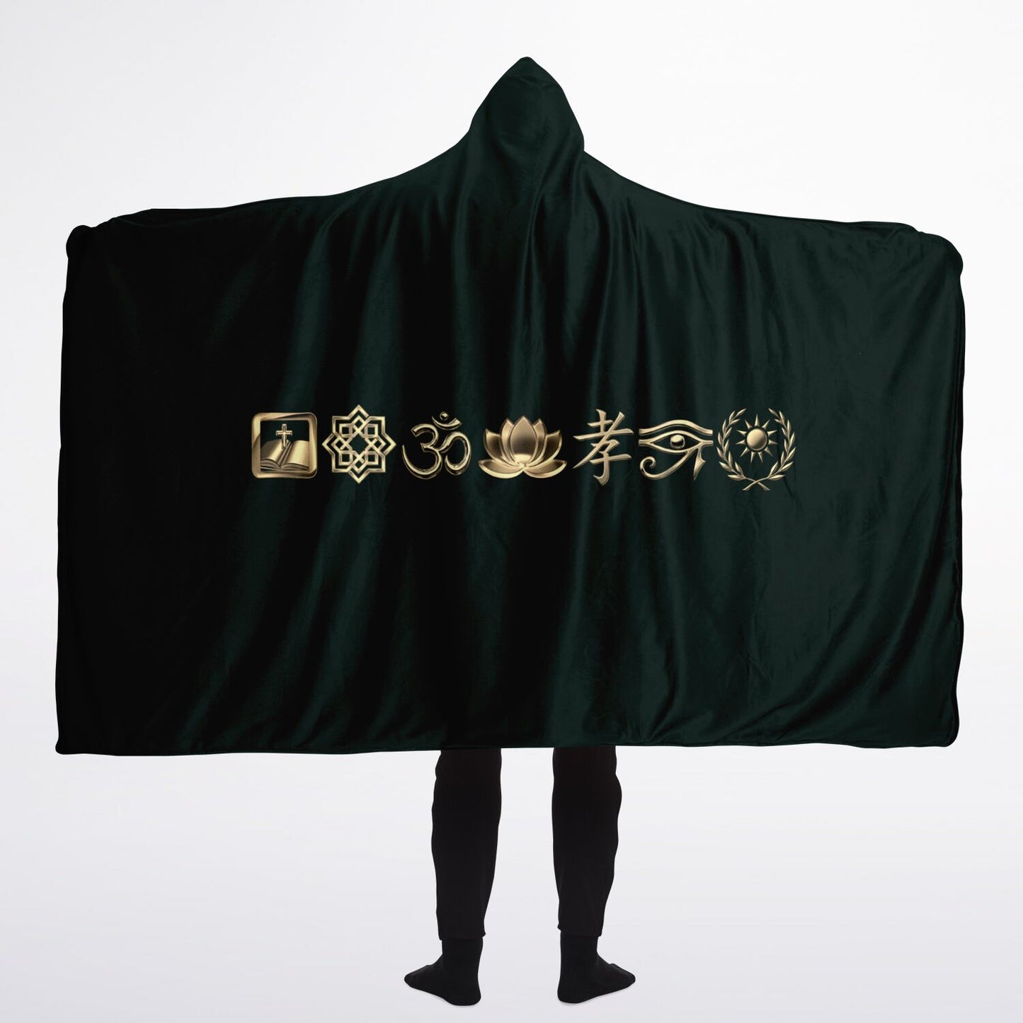 Ancient Wisdom - Hooded Blanket (green)