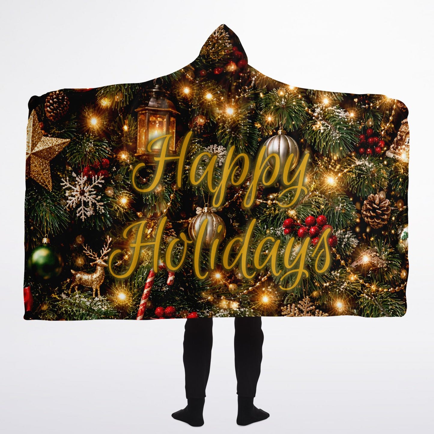 Happy Holidays - Hooded Blanket