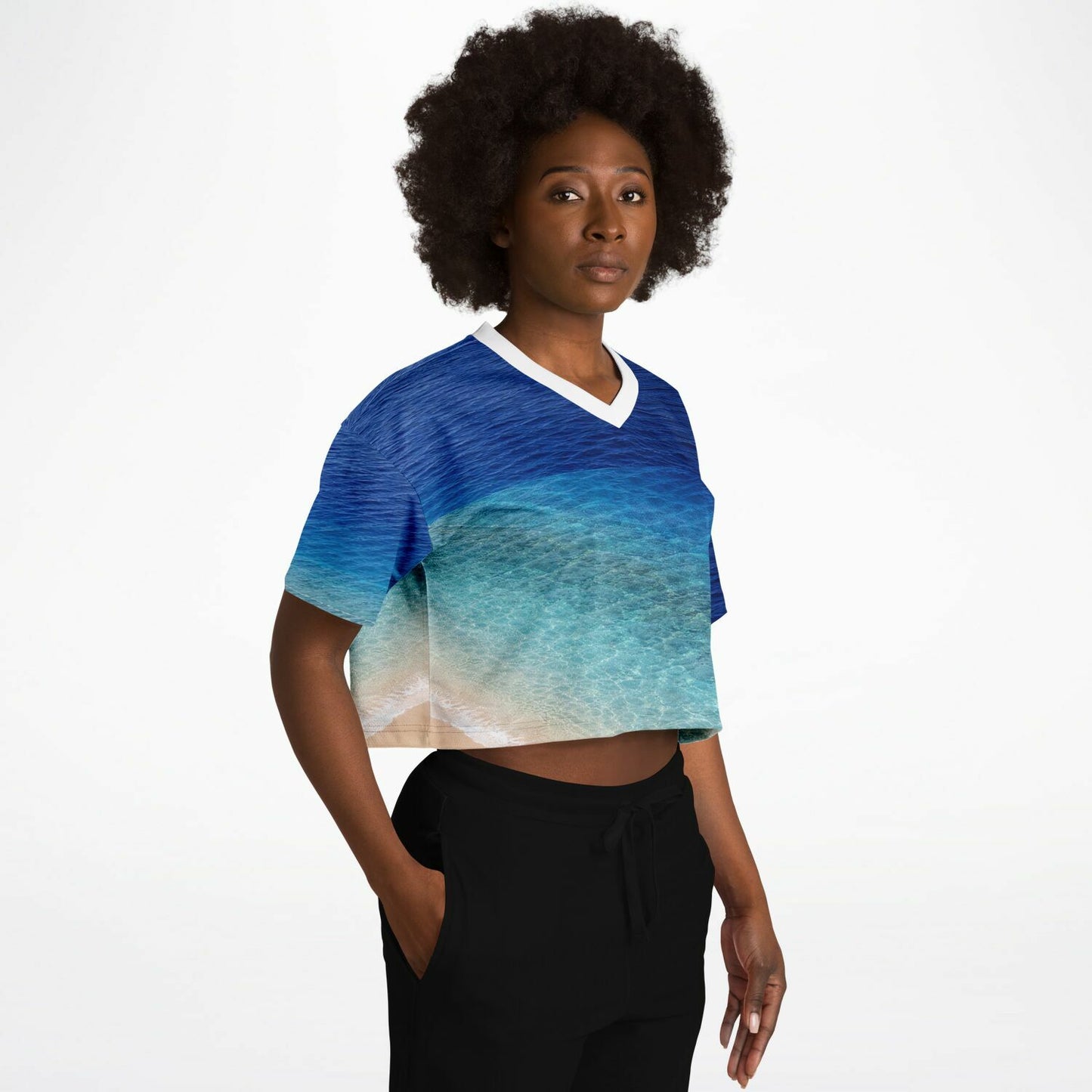 Coastal Shelf - Athletic Crop Top