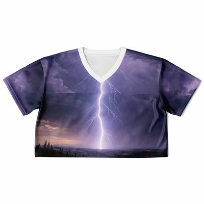 Electric Sky - Athletic Crop Top