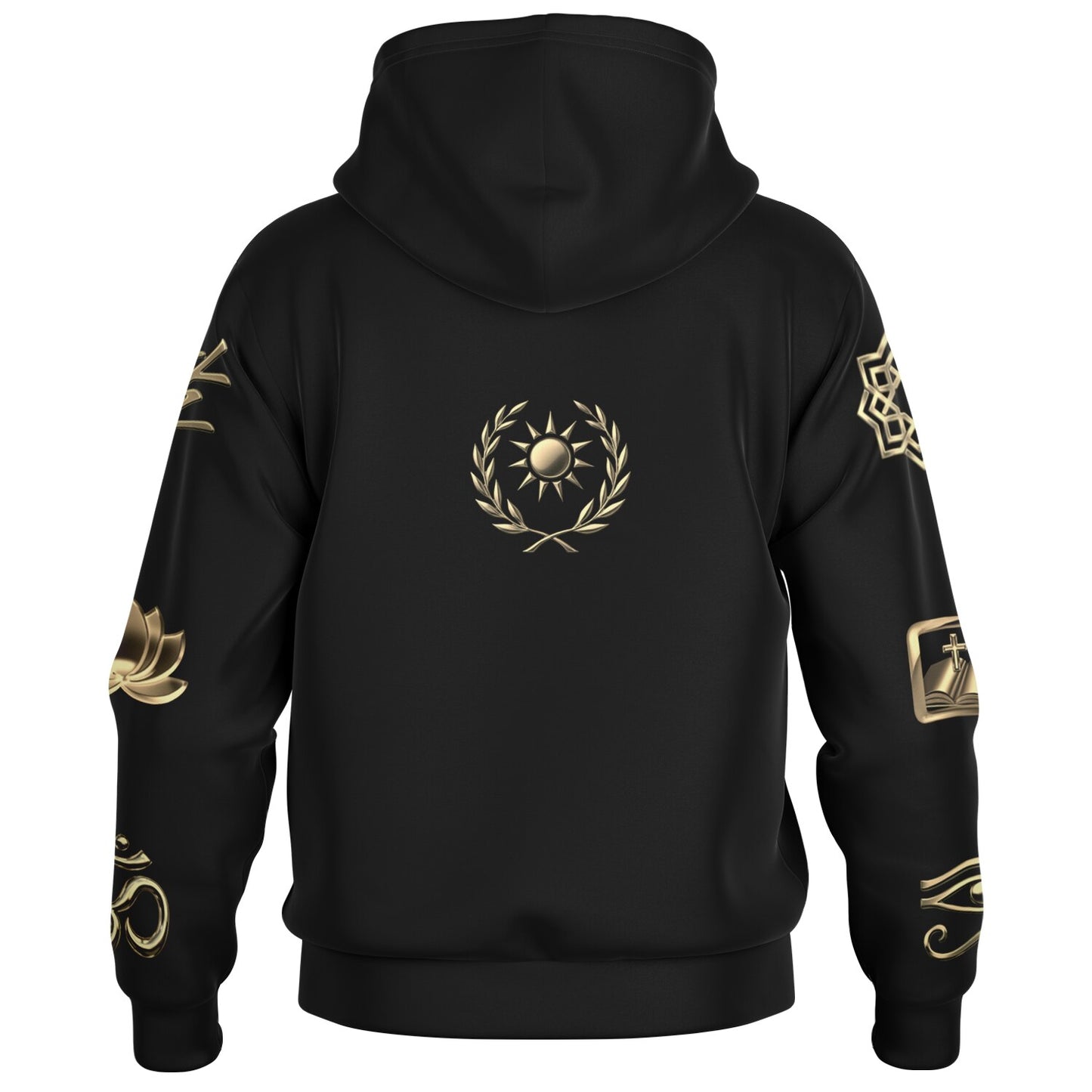 Ancient Wisdom - Button Hoodie (black)