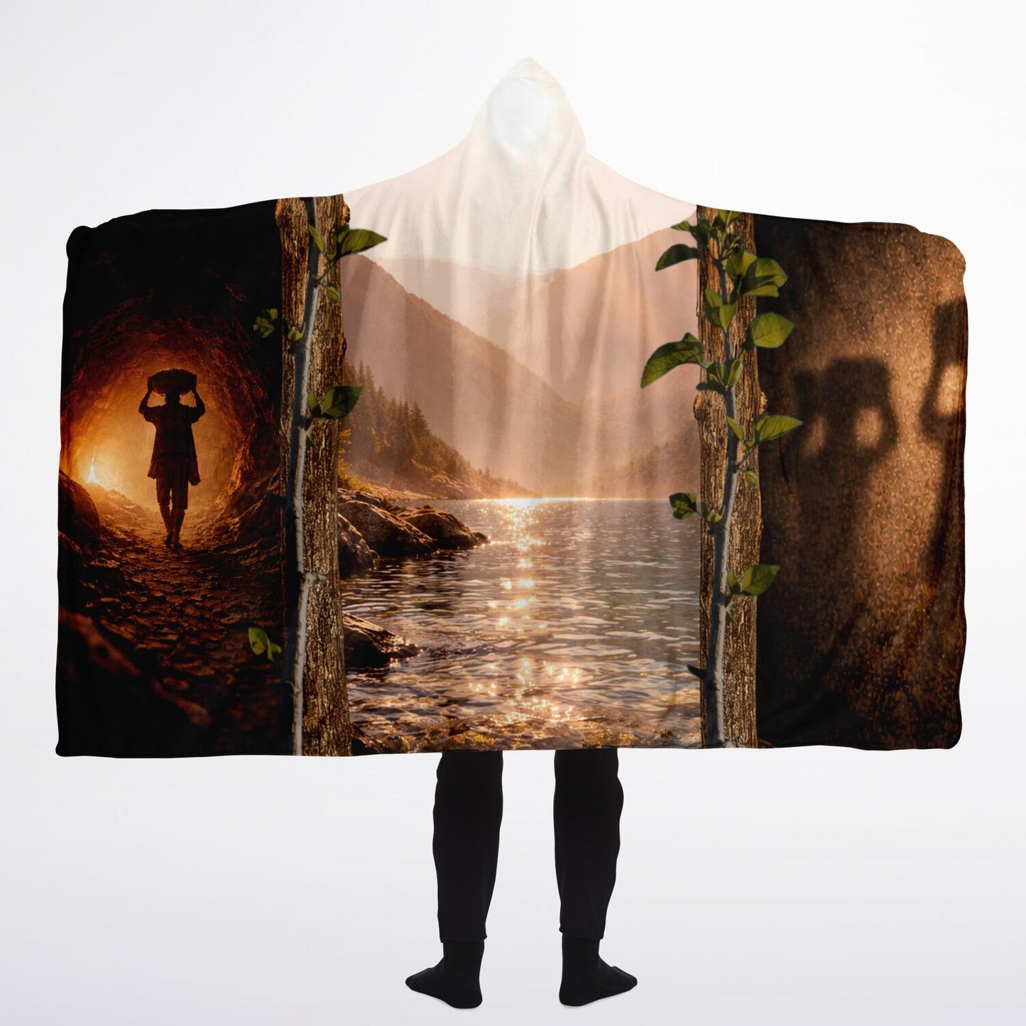 Plato's Cave - Hooded Blanket
