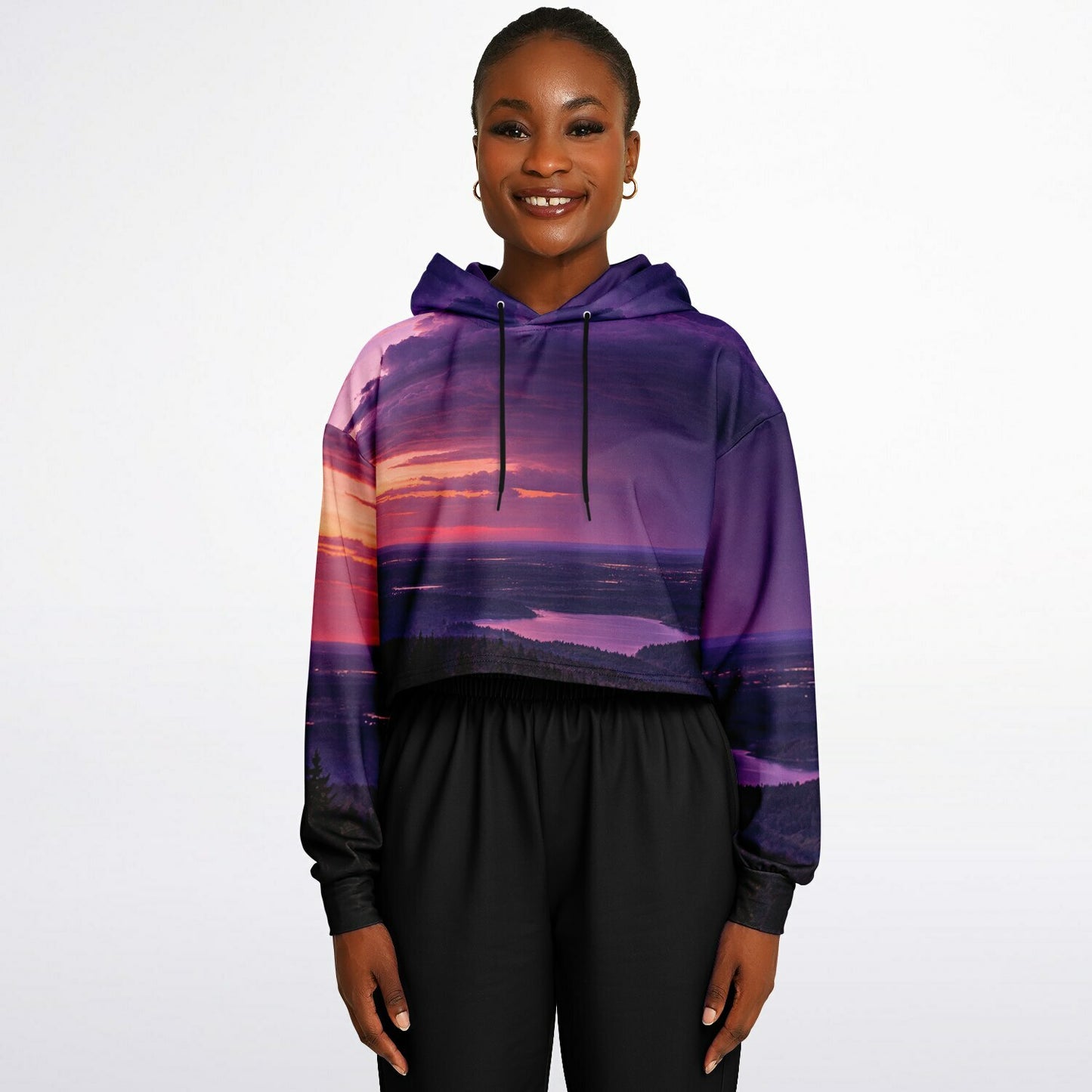 Opposite Sunset - Crop Hoodie
