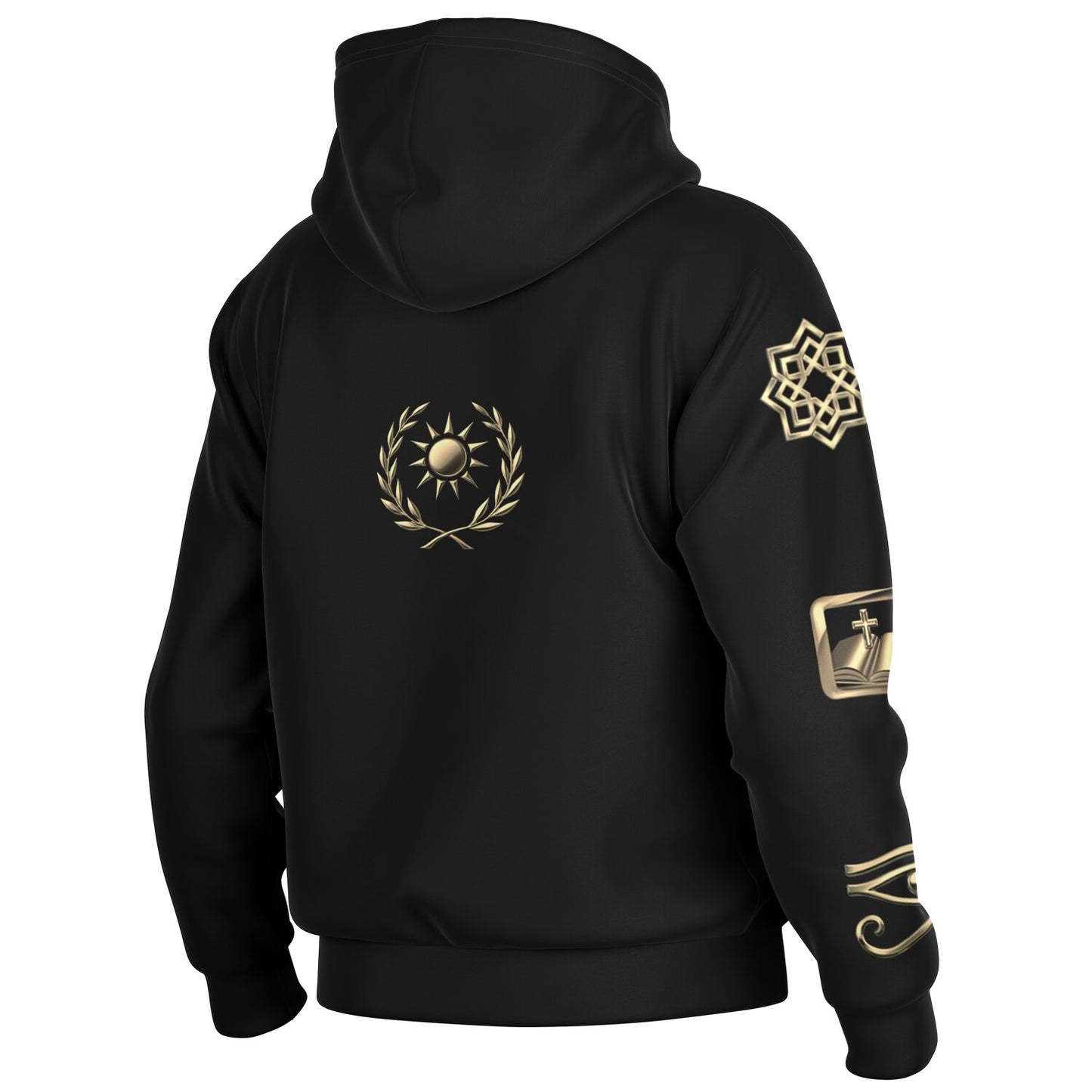 Ancient Wisdom - Button Hoodie (black)