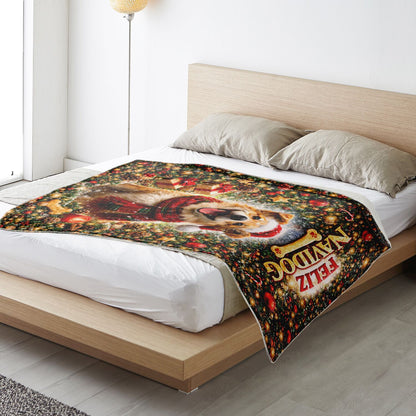 Feliz Navidog V2 - Premium Decoration Blanket