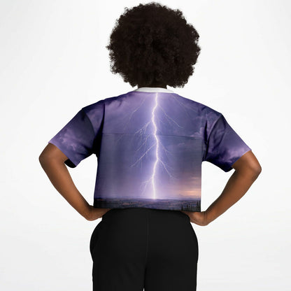 Electric Sky - Athletic Crop Top