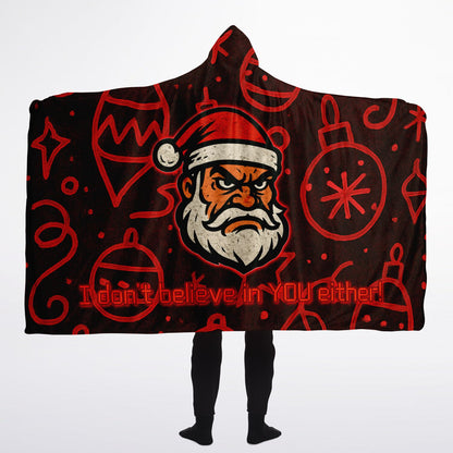 Skeptical Santa - Hooded Blanket