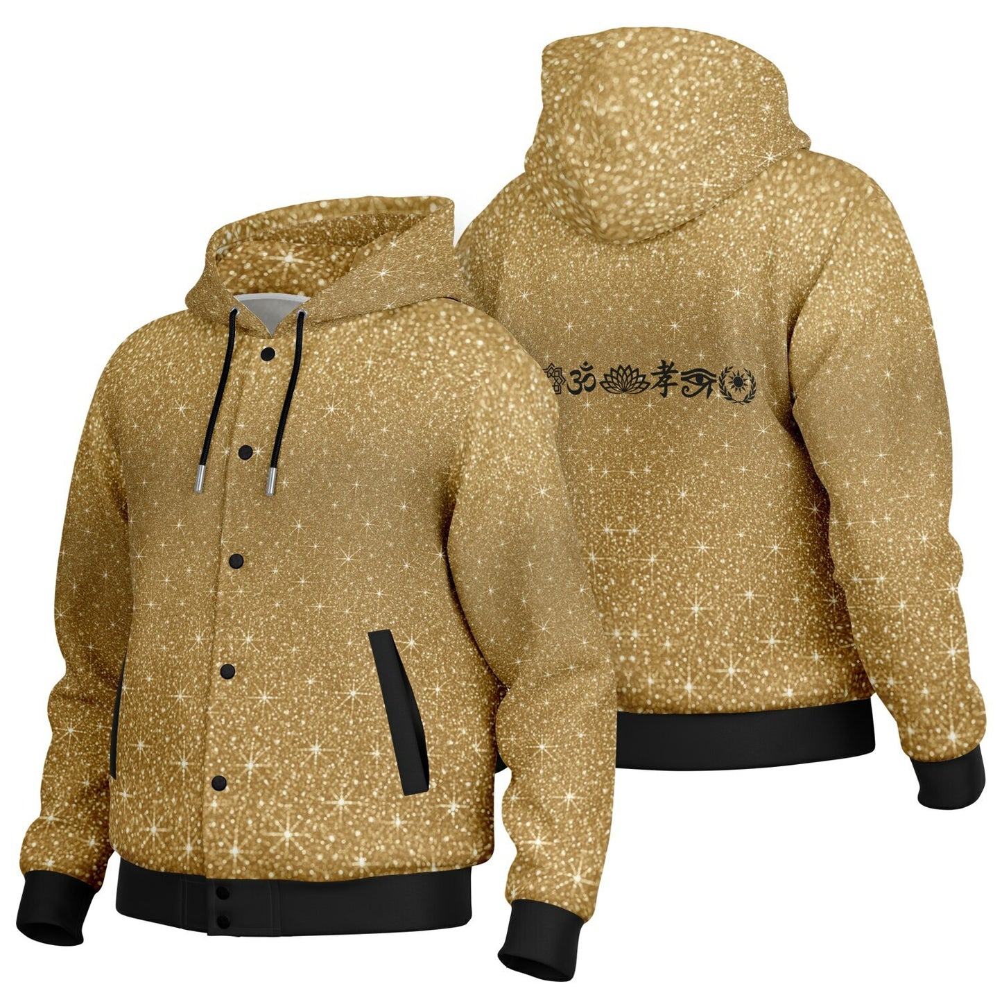 Ancient Wisdom - Button Hoodie (gold)