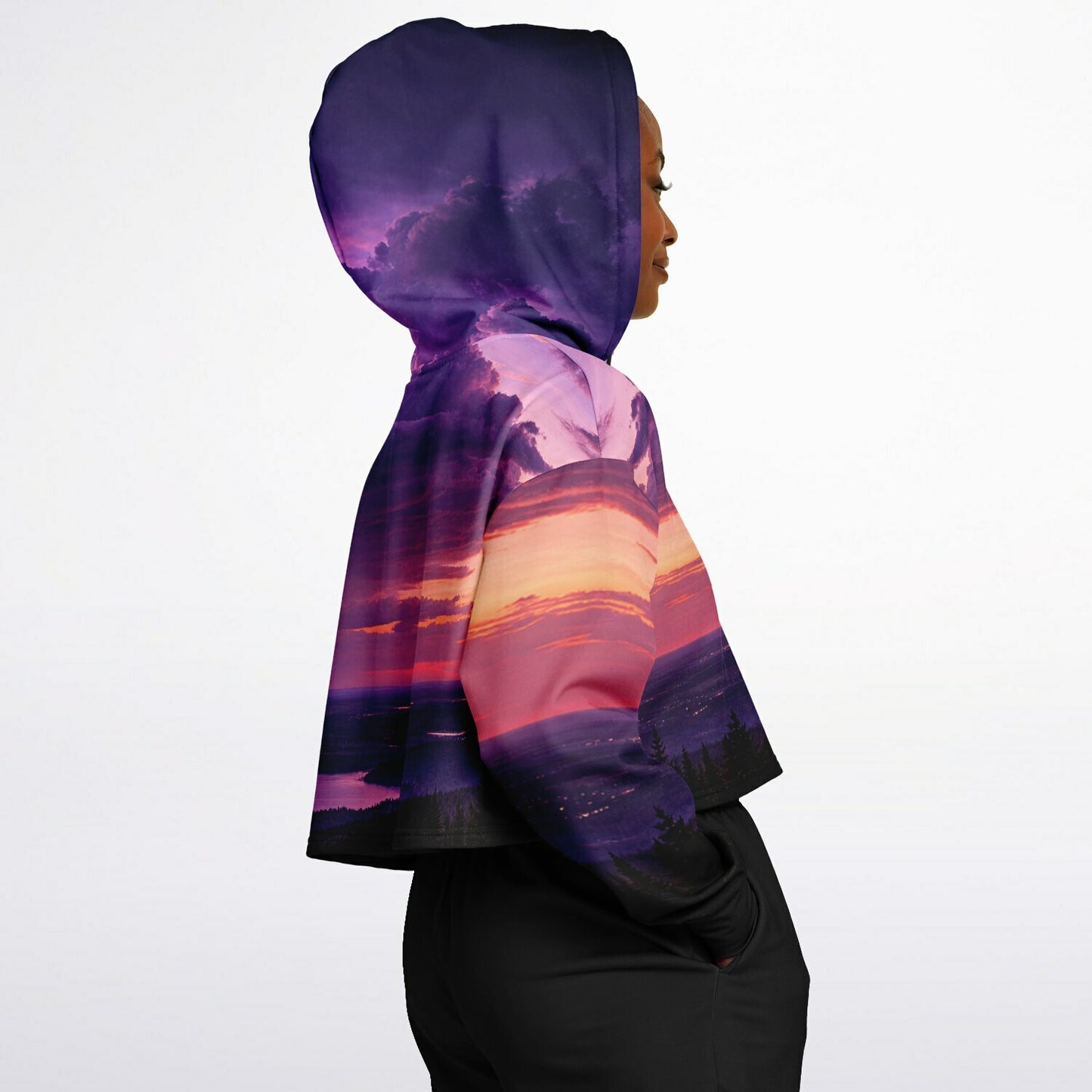 Opposite Sunset - Crop Hoodie