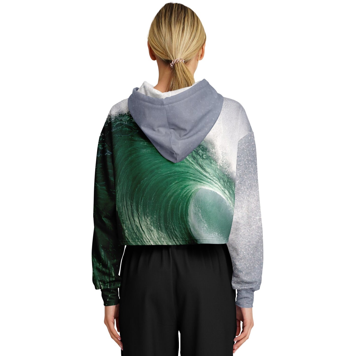 Wave Filter - Crop Hoodie