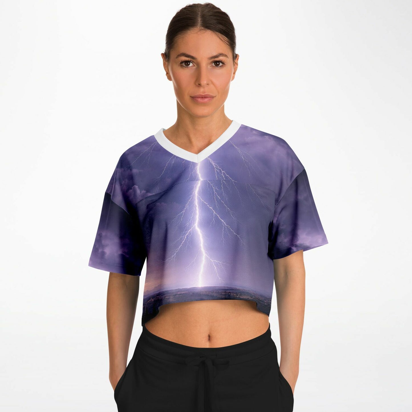 Electric Sky - Athletic Crop Top