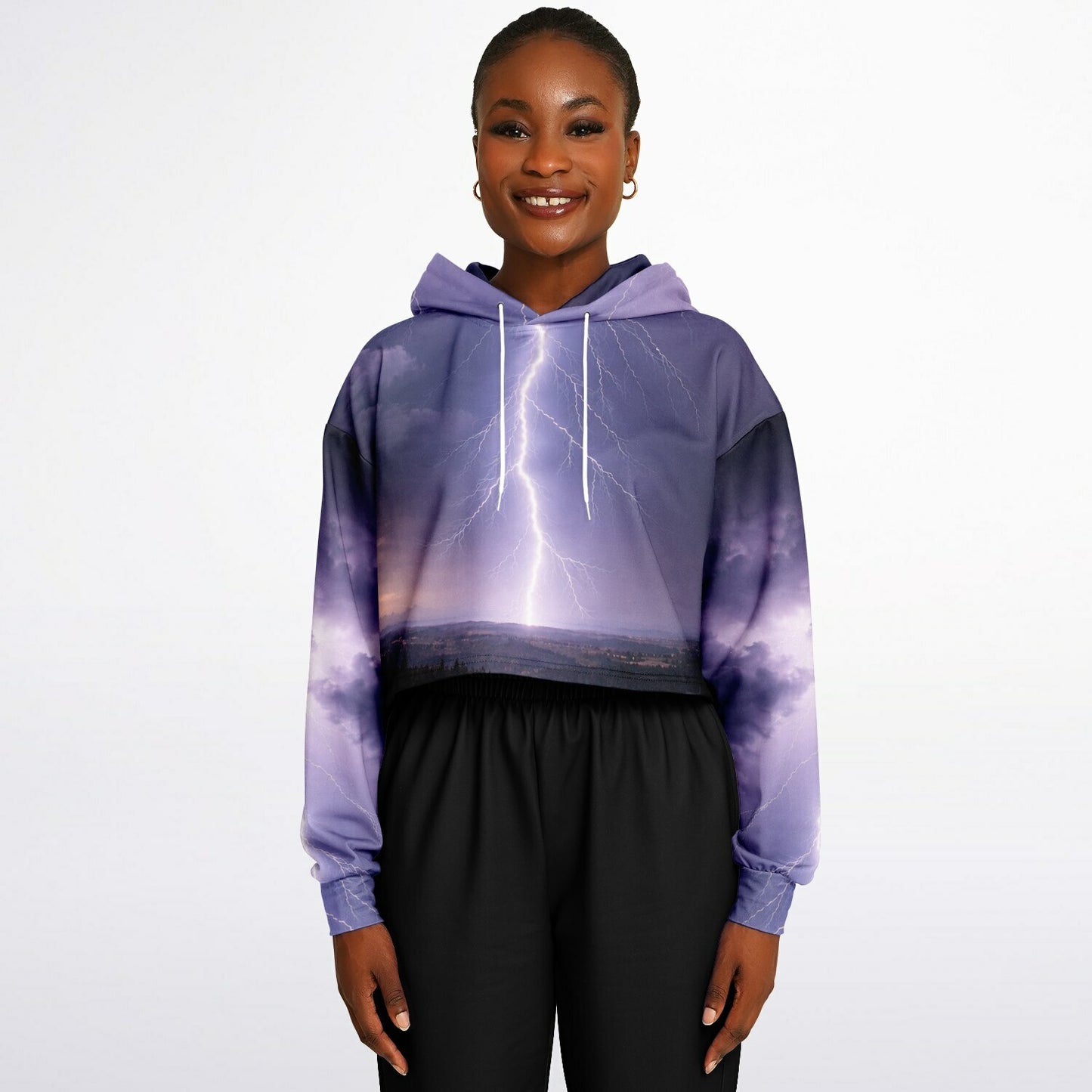 Electric Sky - Crop Hoodie