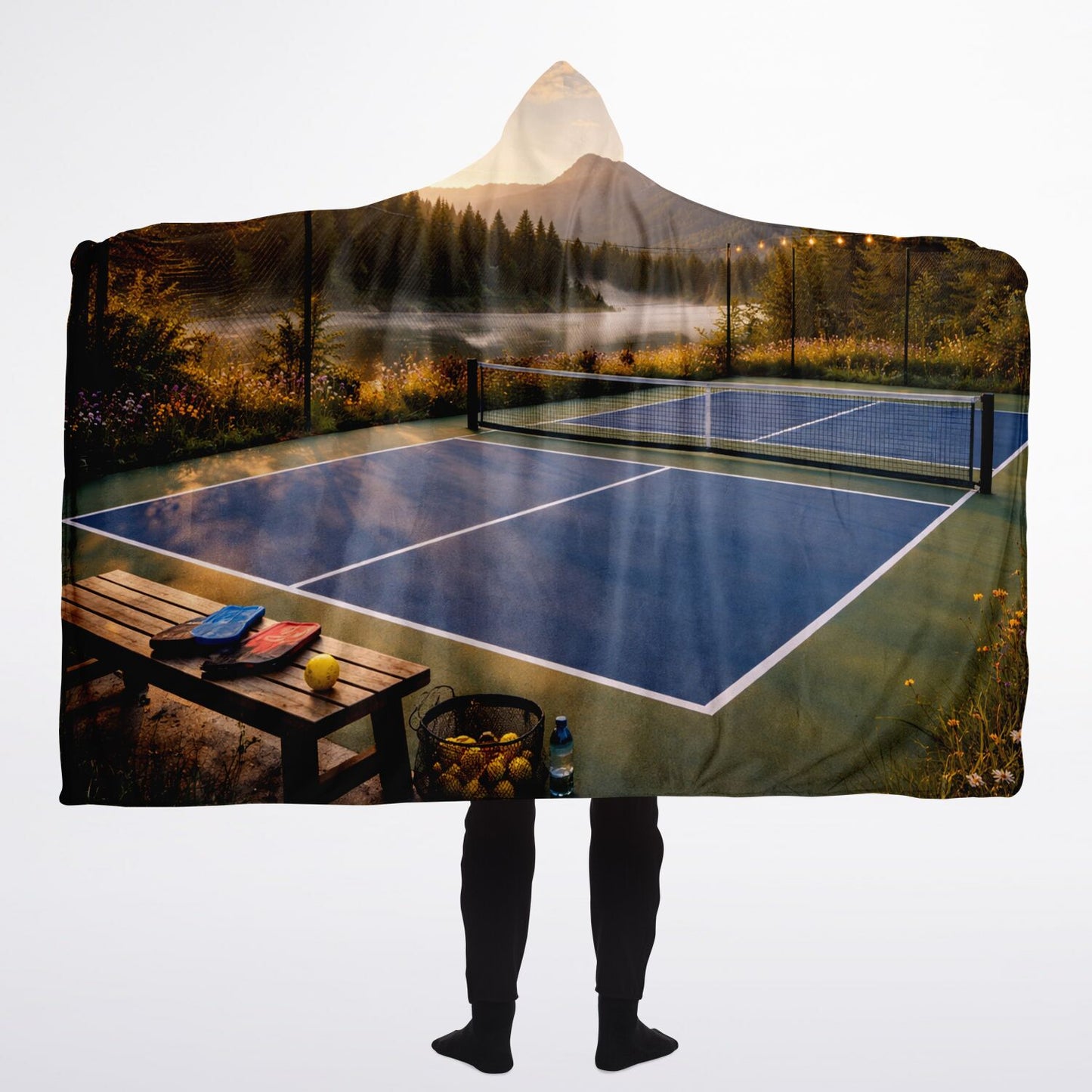 Still in play V2 (pickleball) - Hooded Blanket