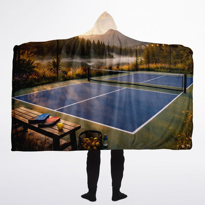 Still in play V2 (pickleball) - Hooded Blanket