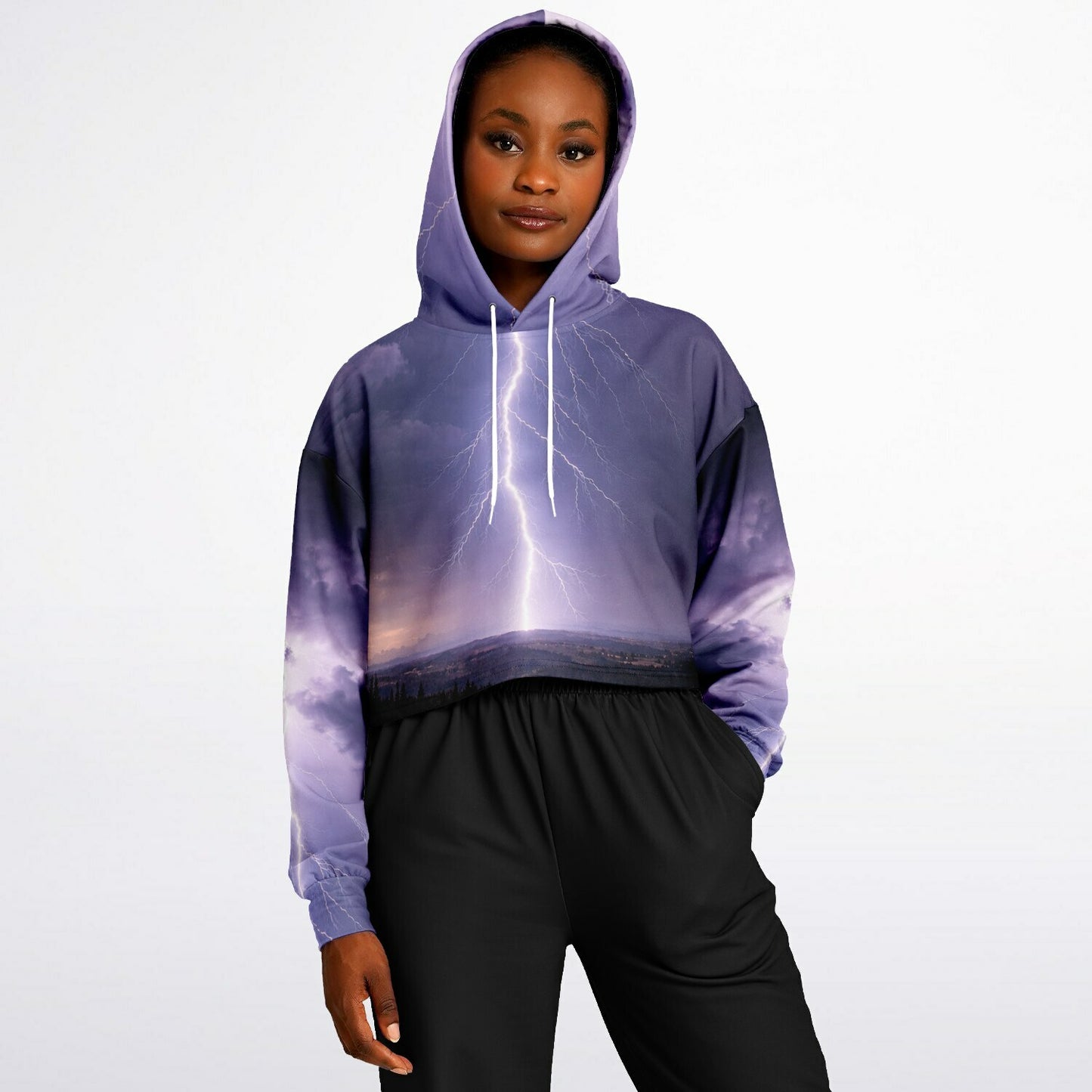 Electric Sky - Crop Hoodie