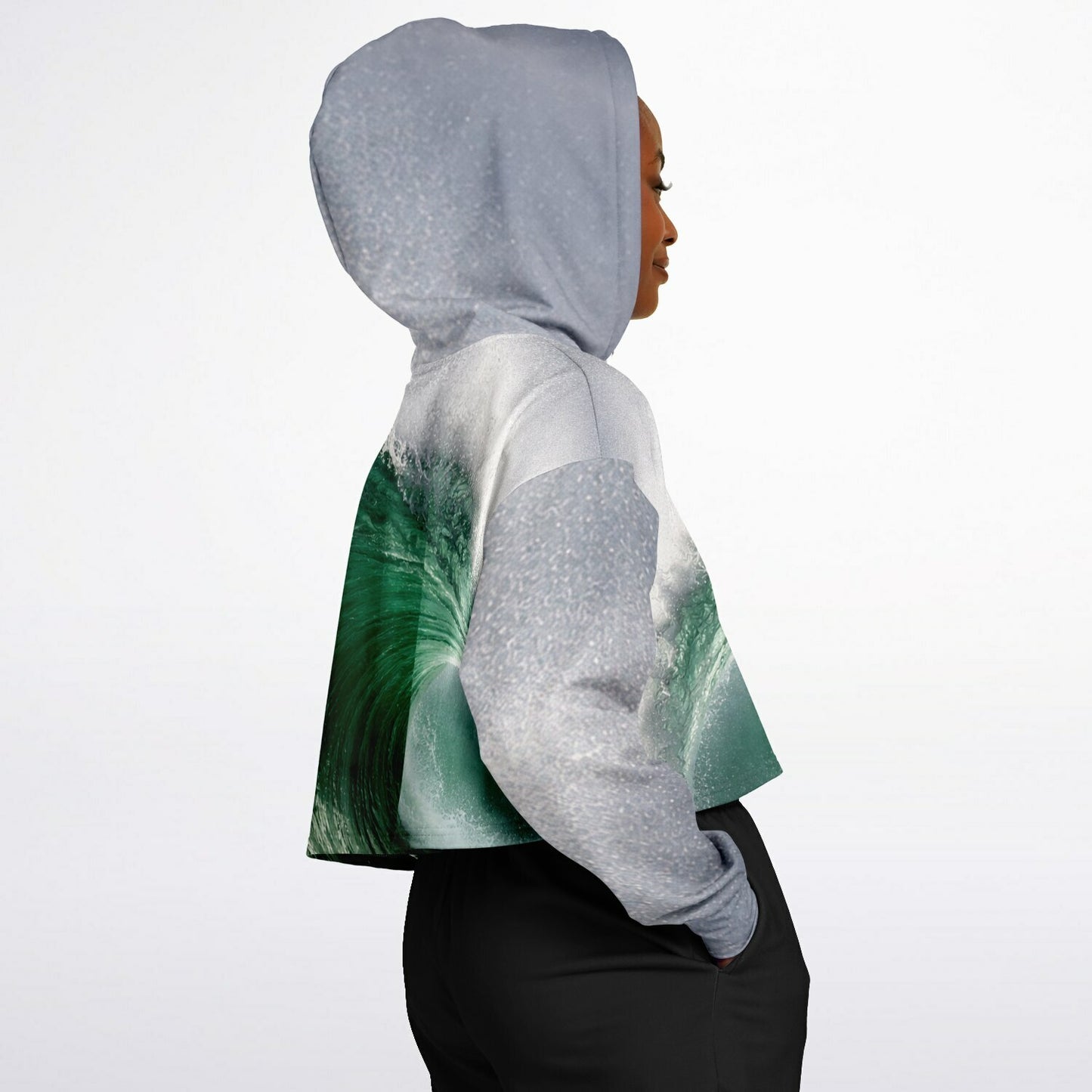 Wave Filter - Crop Hoodie