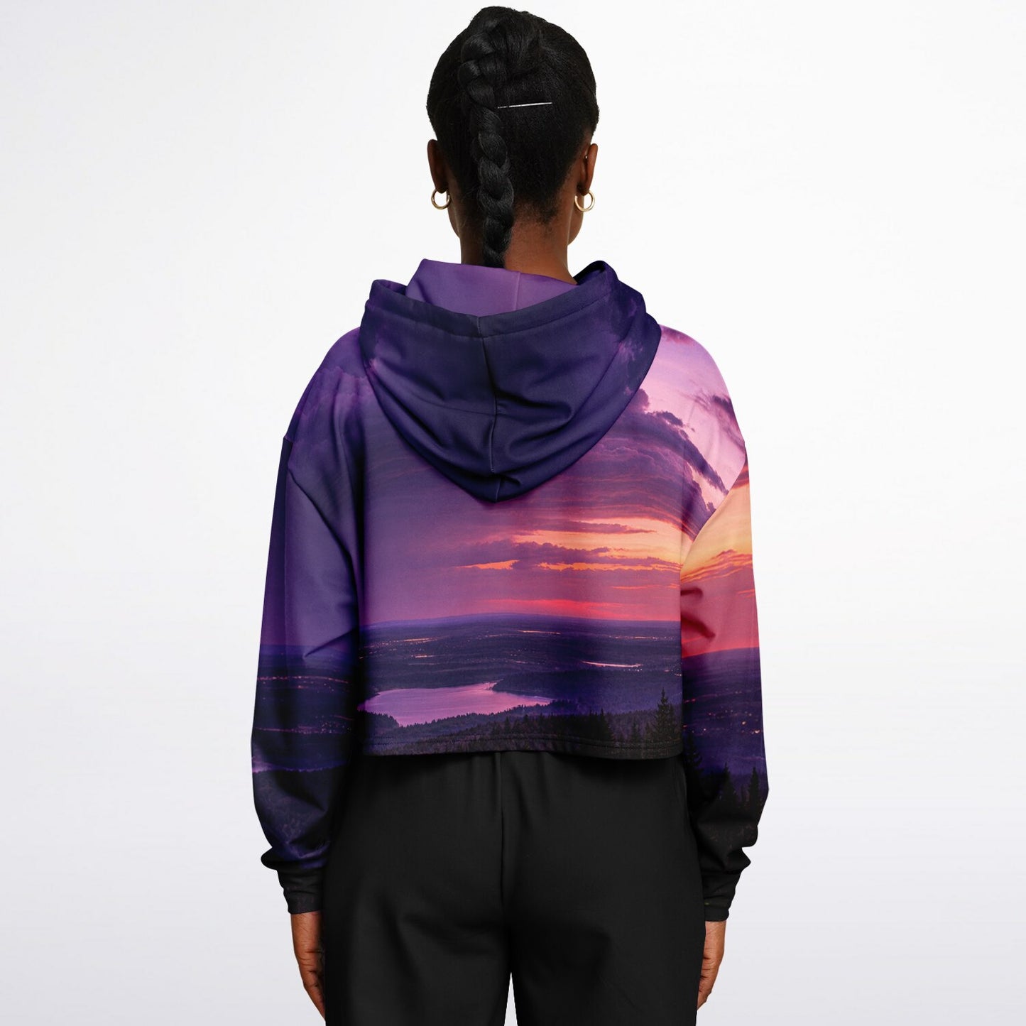 Opposite Sunset - Crop Hoodie