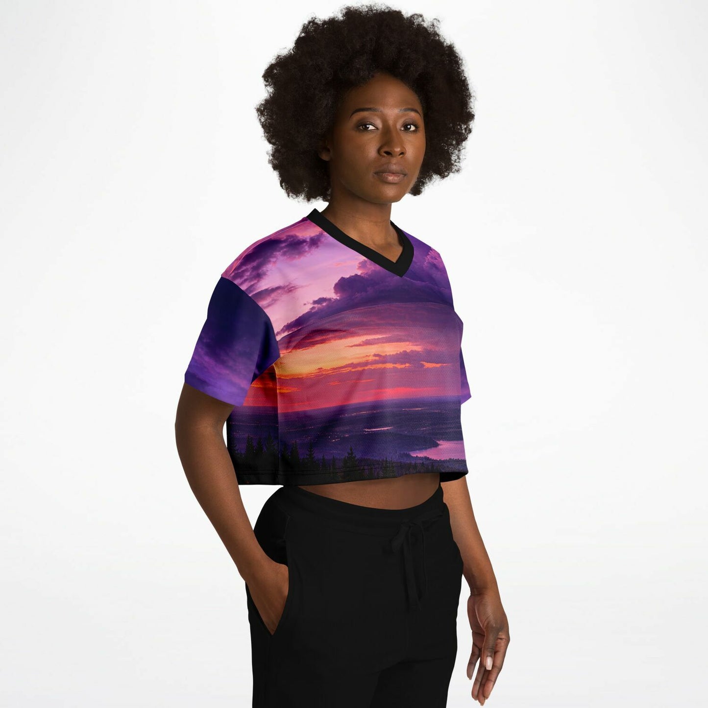 Opposite Sunset - Athletic Crop Top