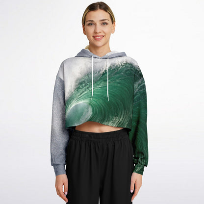 Wave Filter - Crop Hoodie