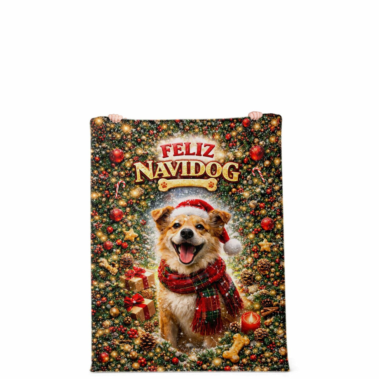Feliz Navidog V2 - Premium Decoration Blanket