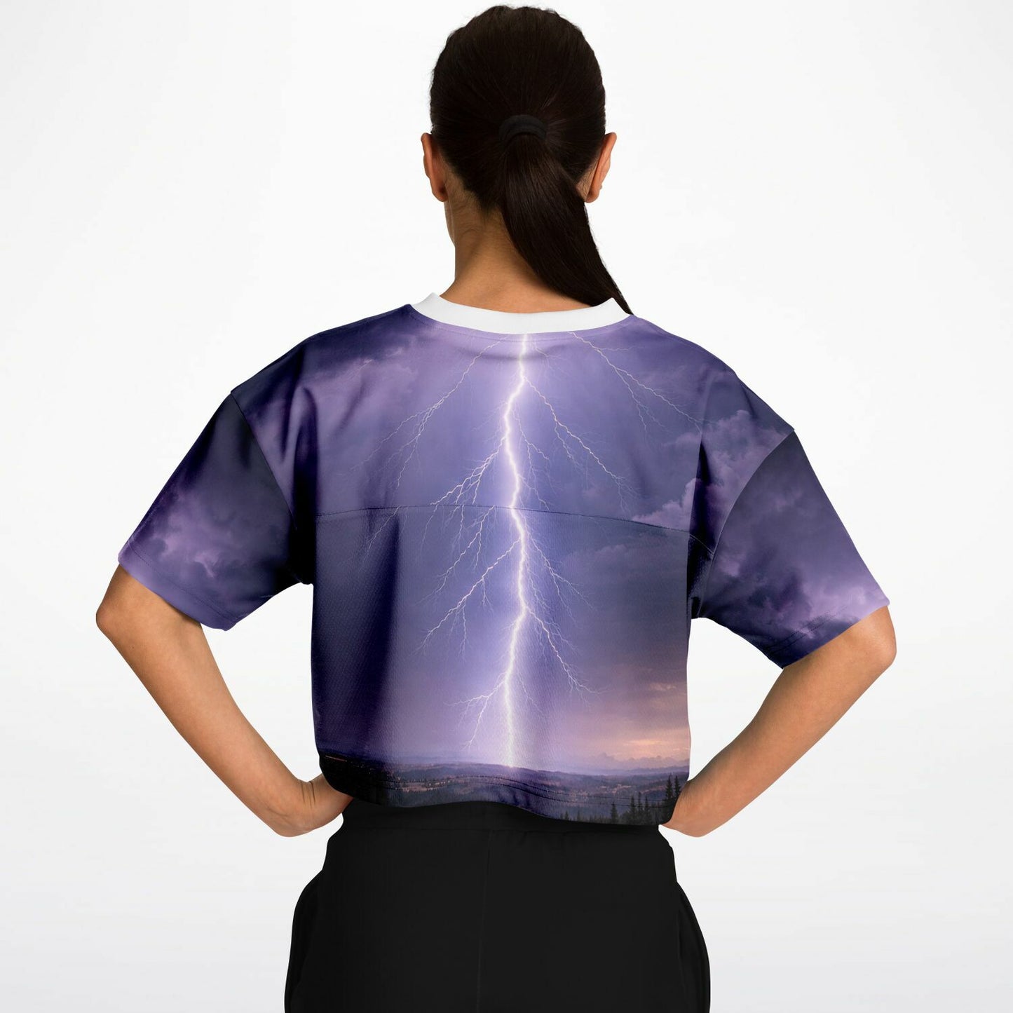 Electric Sky - Athletic Crop Top