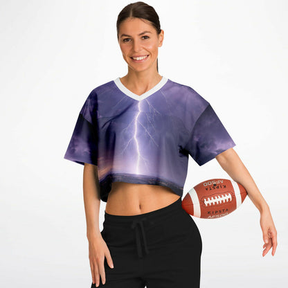 Electric Sky - Athletic Crop Top
