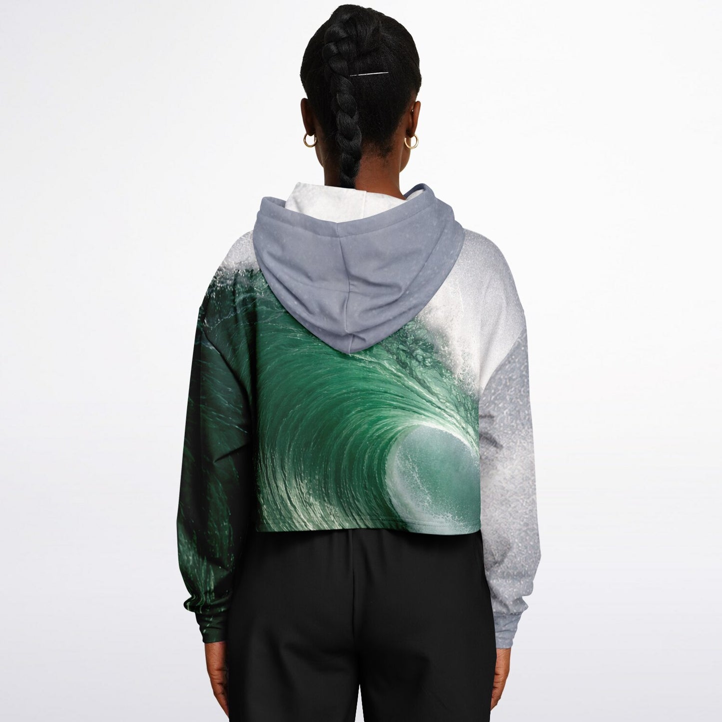 Wave Filter - Crop Hoodie