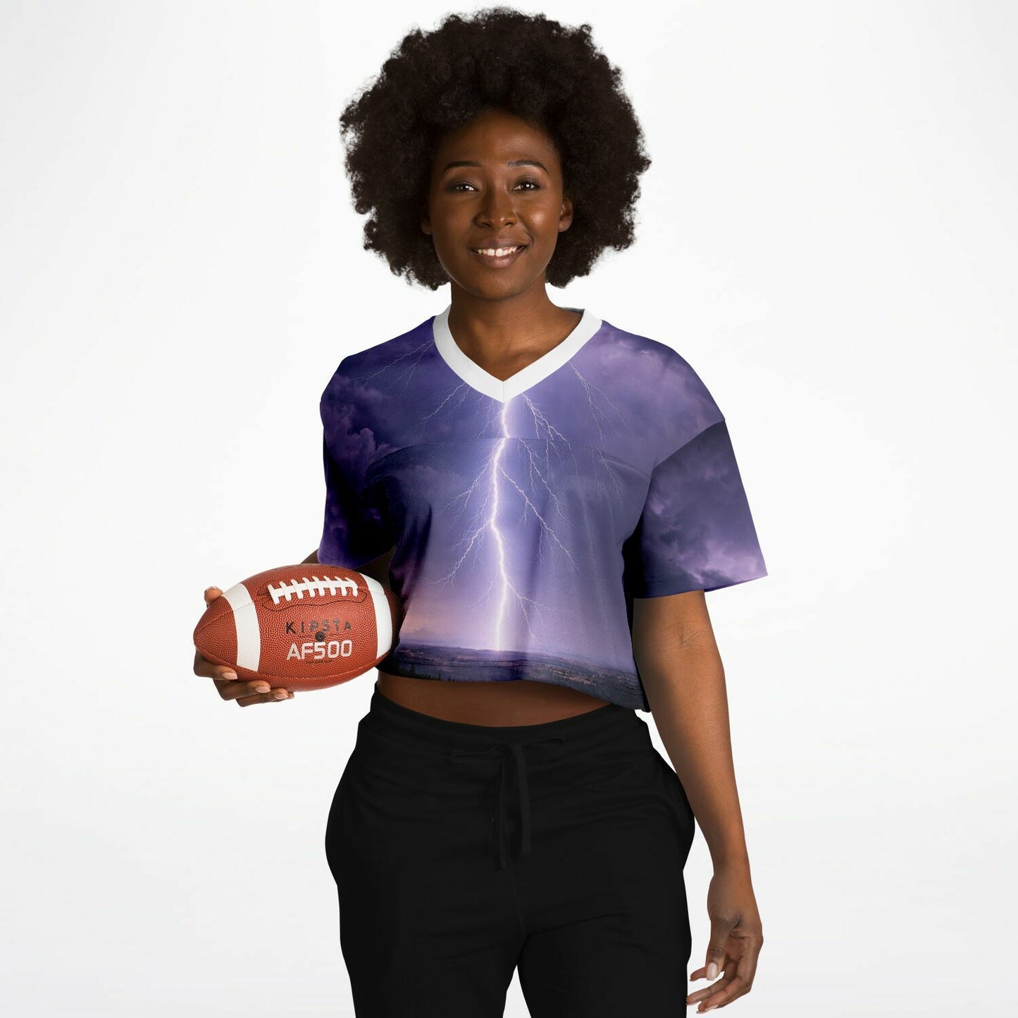 Electric Sky - Athletic Crop Top