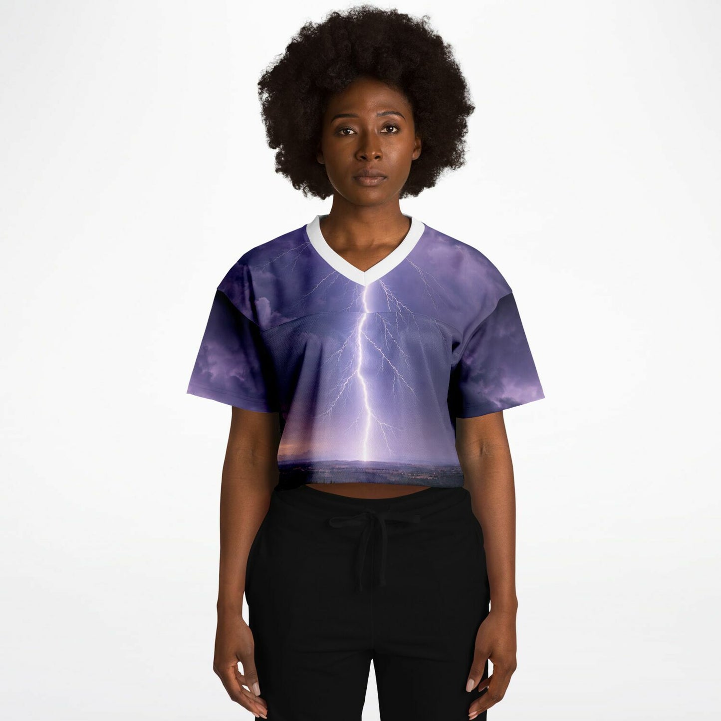 Electric Sky - Athletic Crop Top