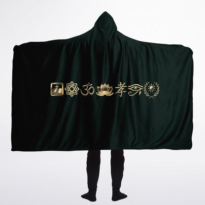 Ancient Wisdom - Hooded Blanket (green)