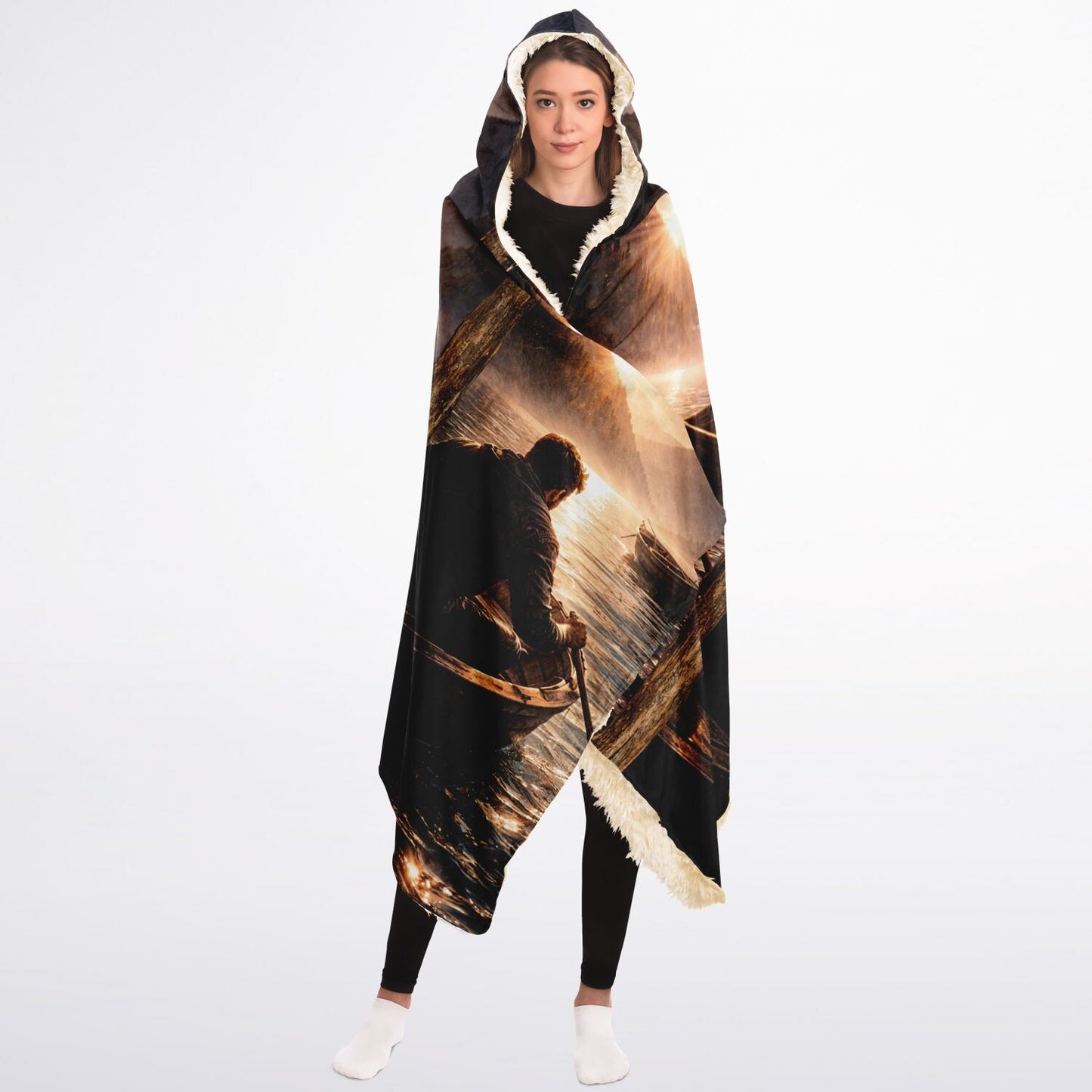 Rage at empty boat - Hooded Blanket