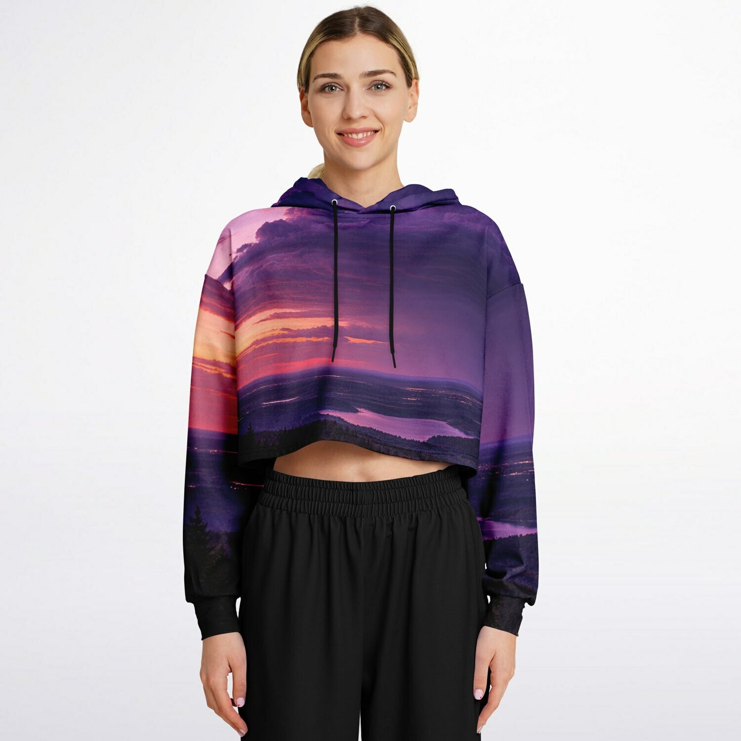 Opposite Sunset - Crop Hoodie
