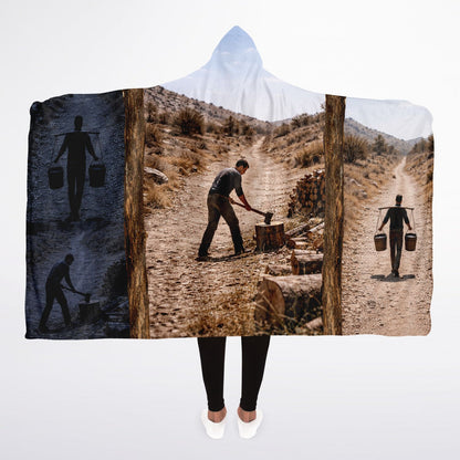 Chop wood carry water - Hooded Blanket