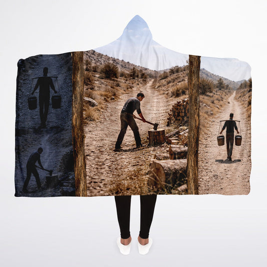 Chop wood carry water - Hooded Blanket