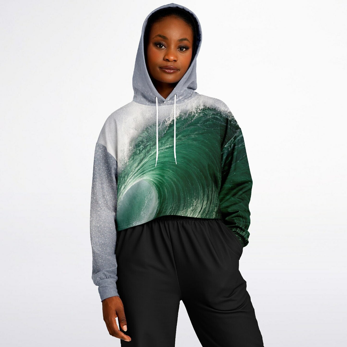 Wave Filter - Crop Hoodie