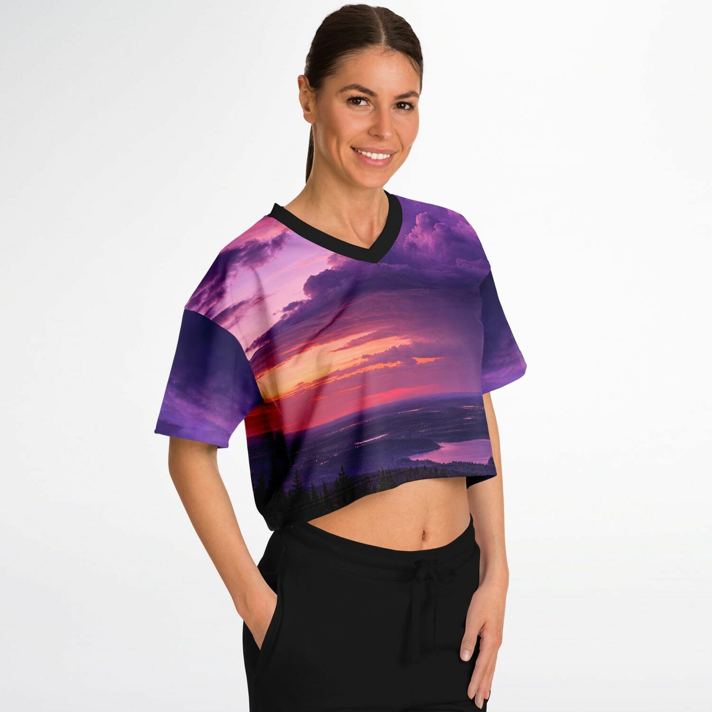 Opposite Sunset - Athletic Crop Top