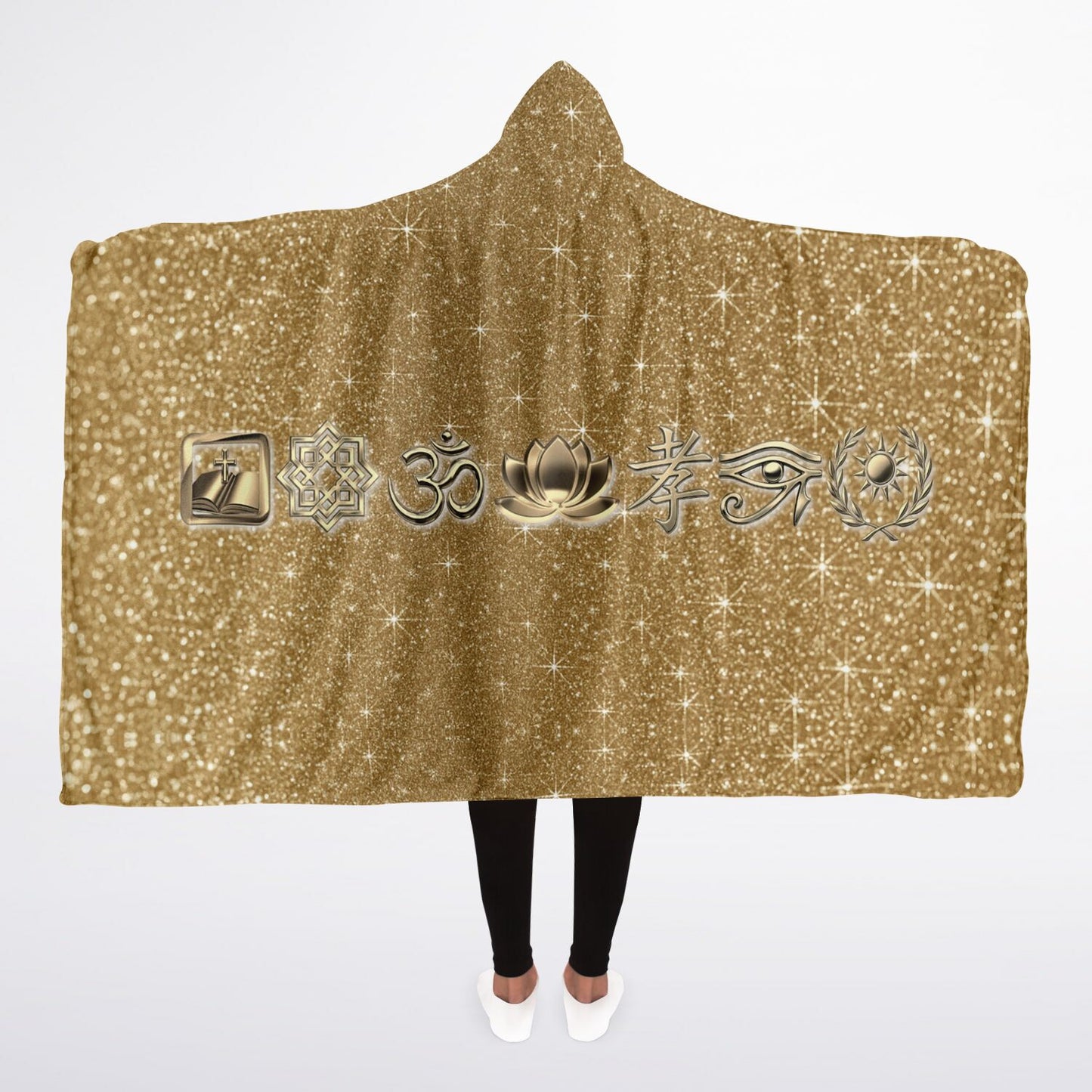 Ancient Wisdom - Hooded Blanket (gold)