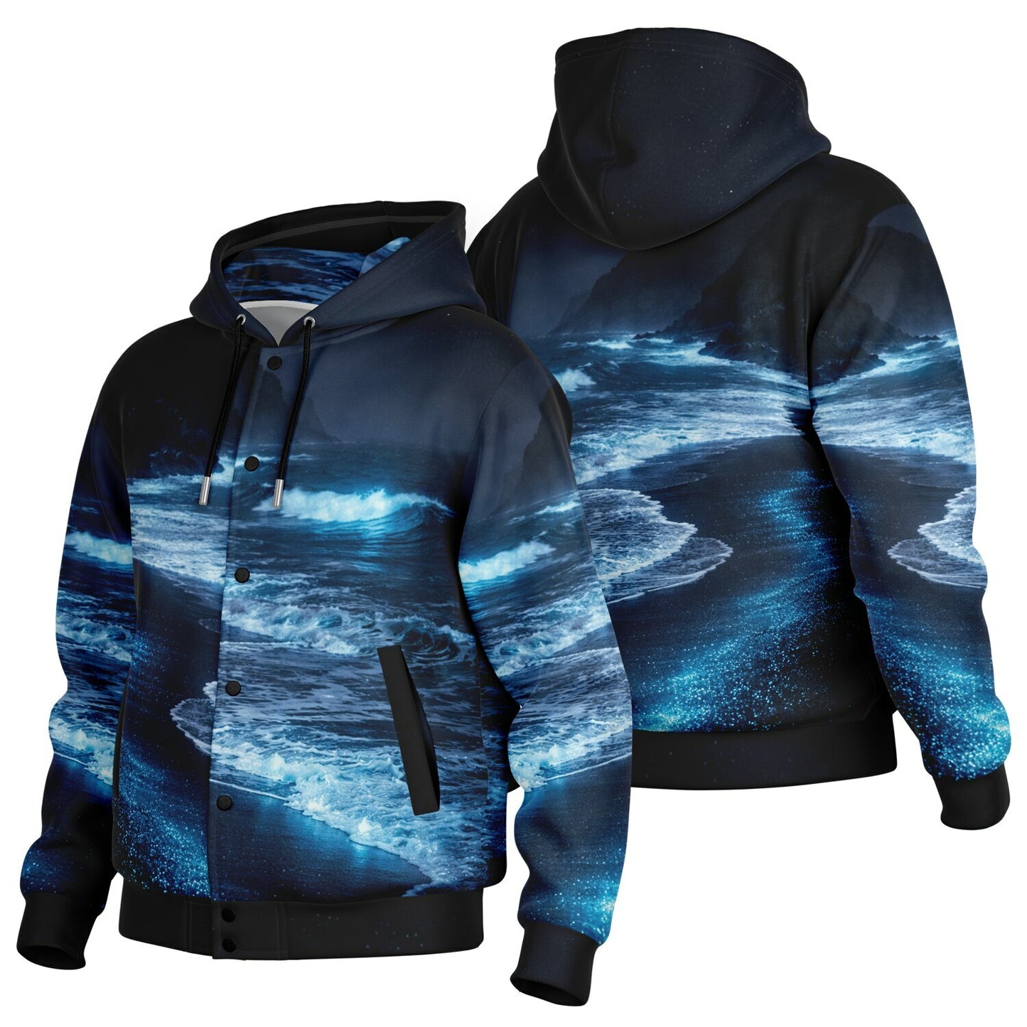 Lucent Tide - Button Hoodie