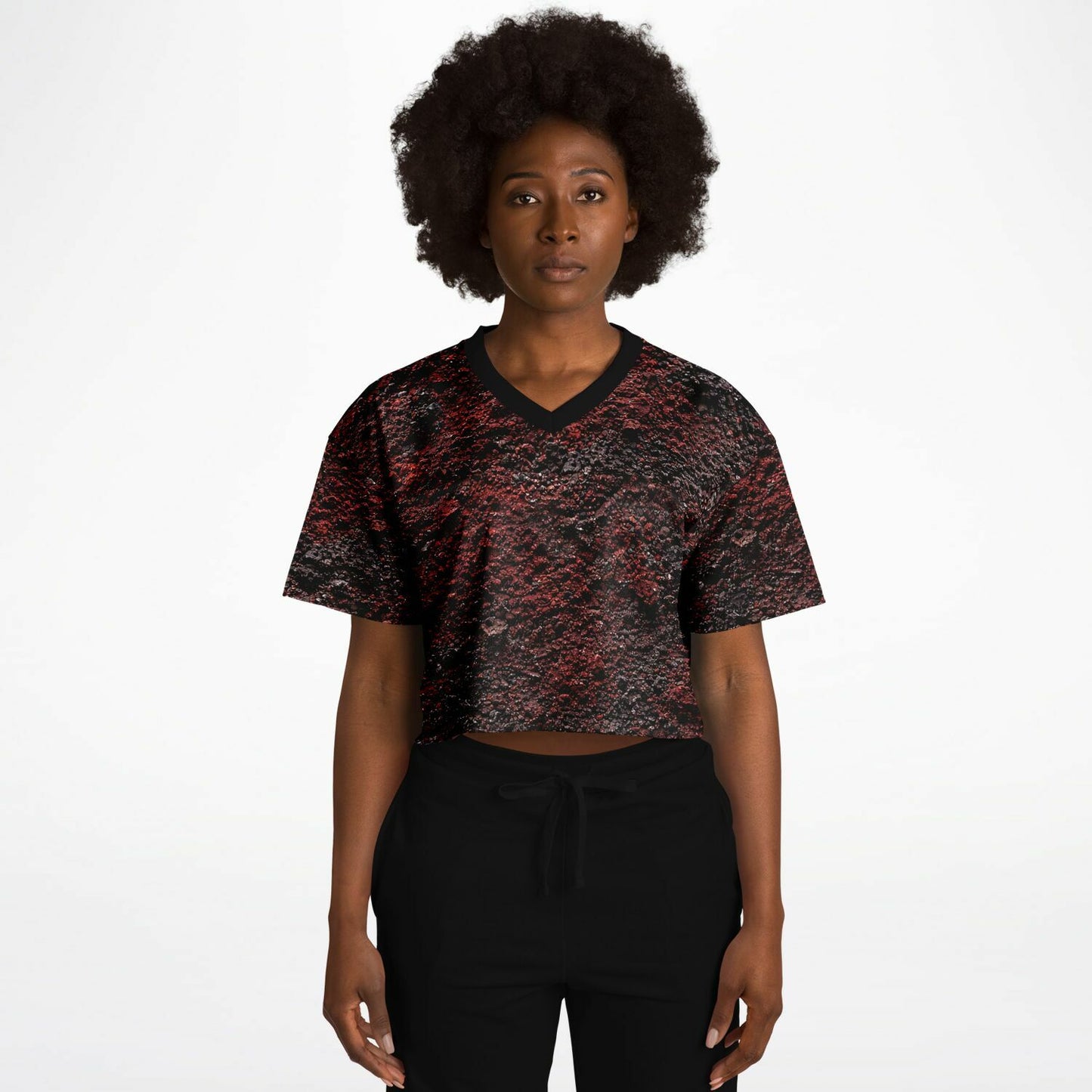 Volcanic Cinder - Athletic Crop Top