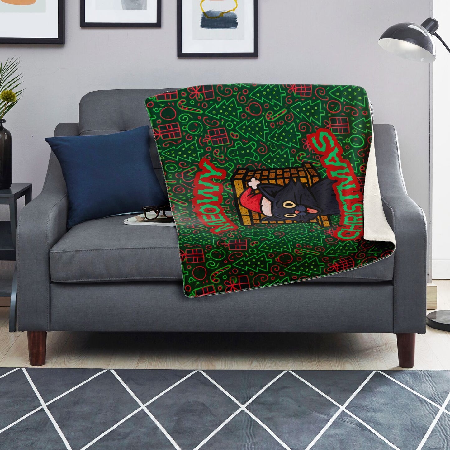 Meowy Christmas - Premium Decoration Blanket