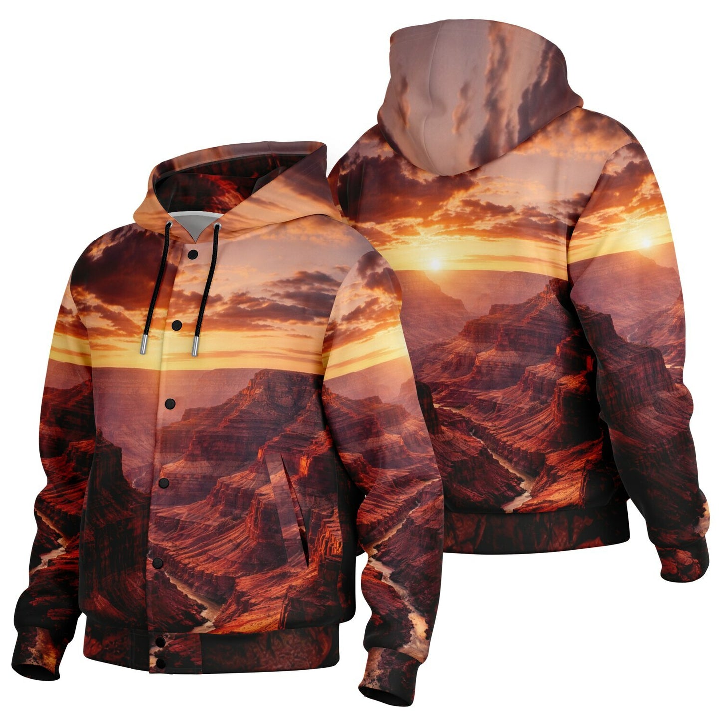 Iron Sunset - Button Hoodie