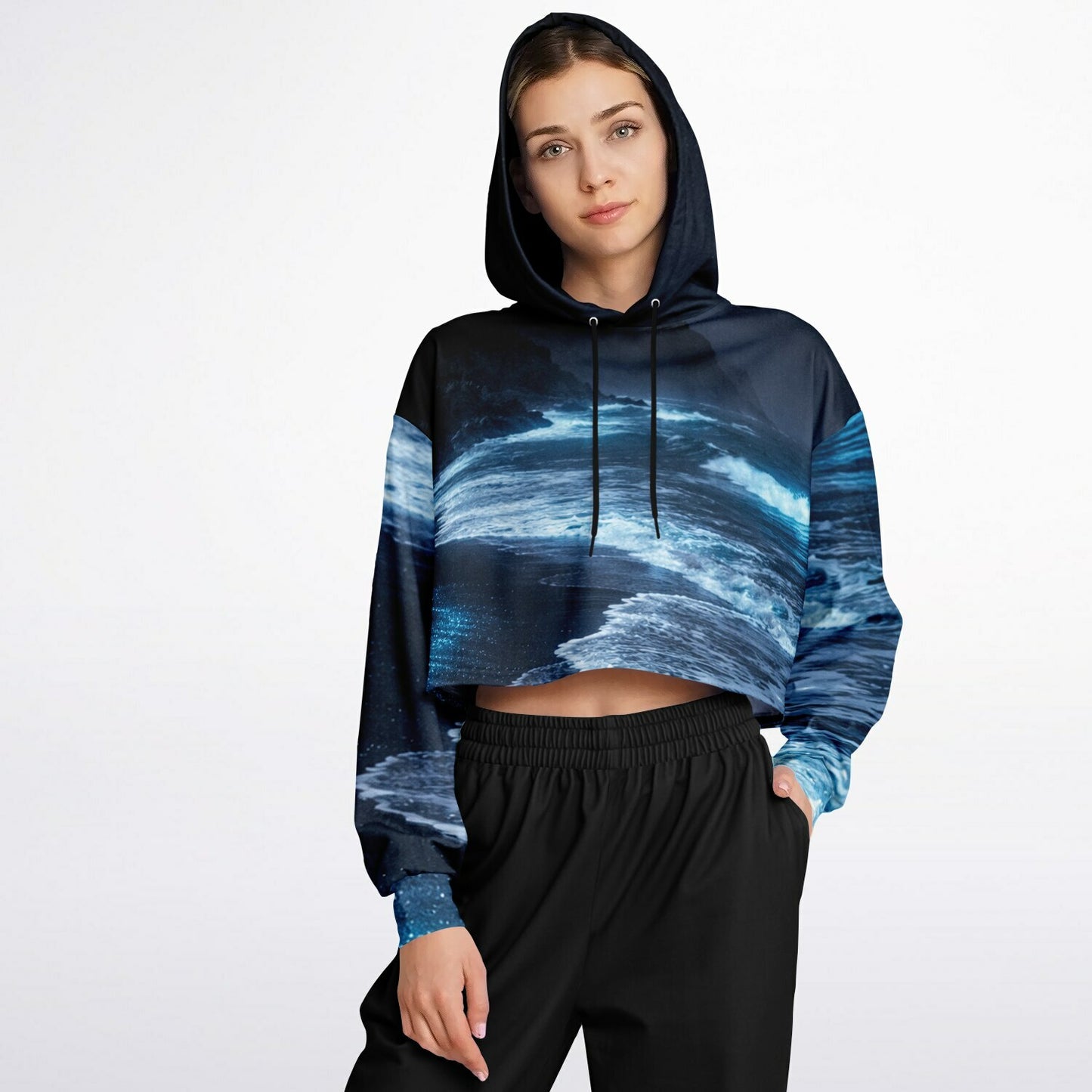 Lucent Tide - Crop Hoodie