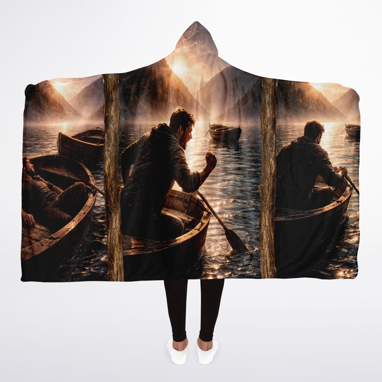 Rage at empty boat - Hooded Blanket