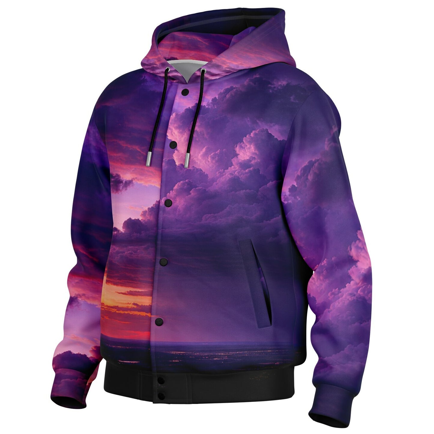 Opposite Sunset - Button Hoodie