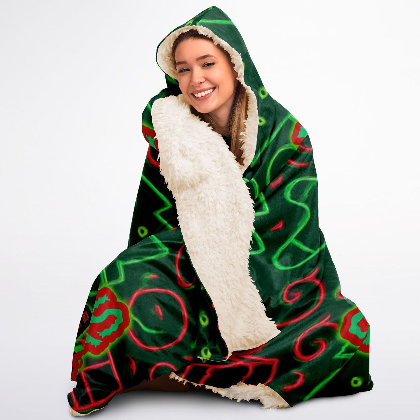 Meowy Christmas - Hooded Blanket