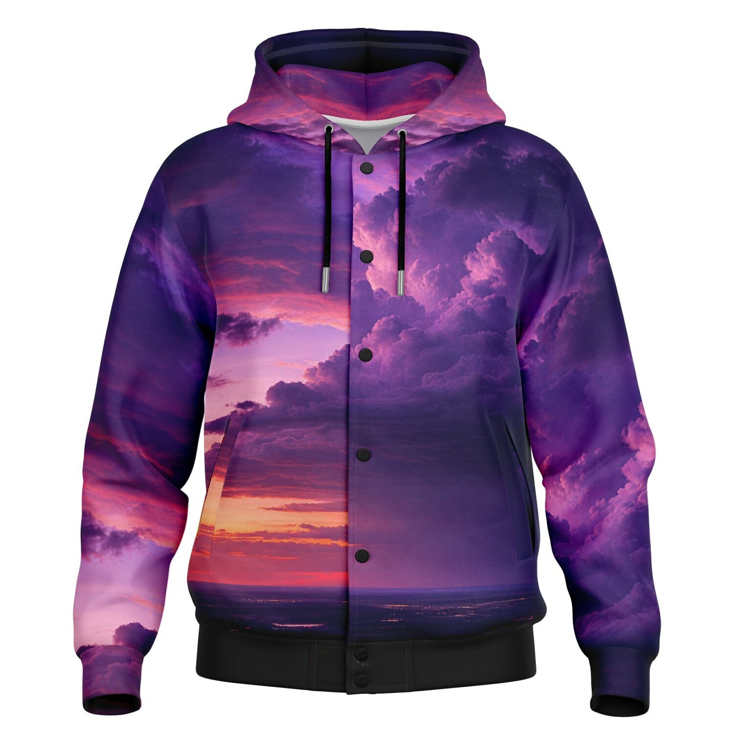 Opposite Sunset - Button Hoodie
