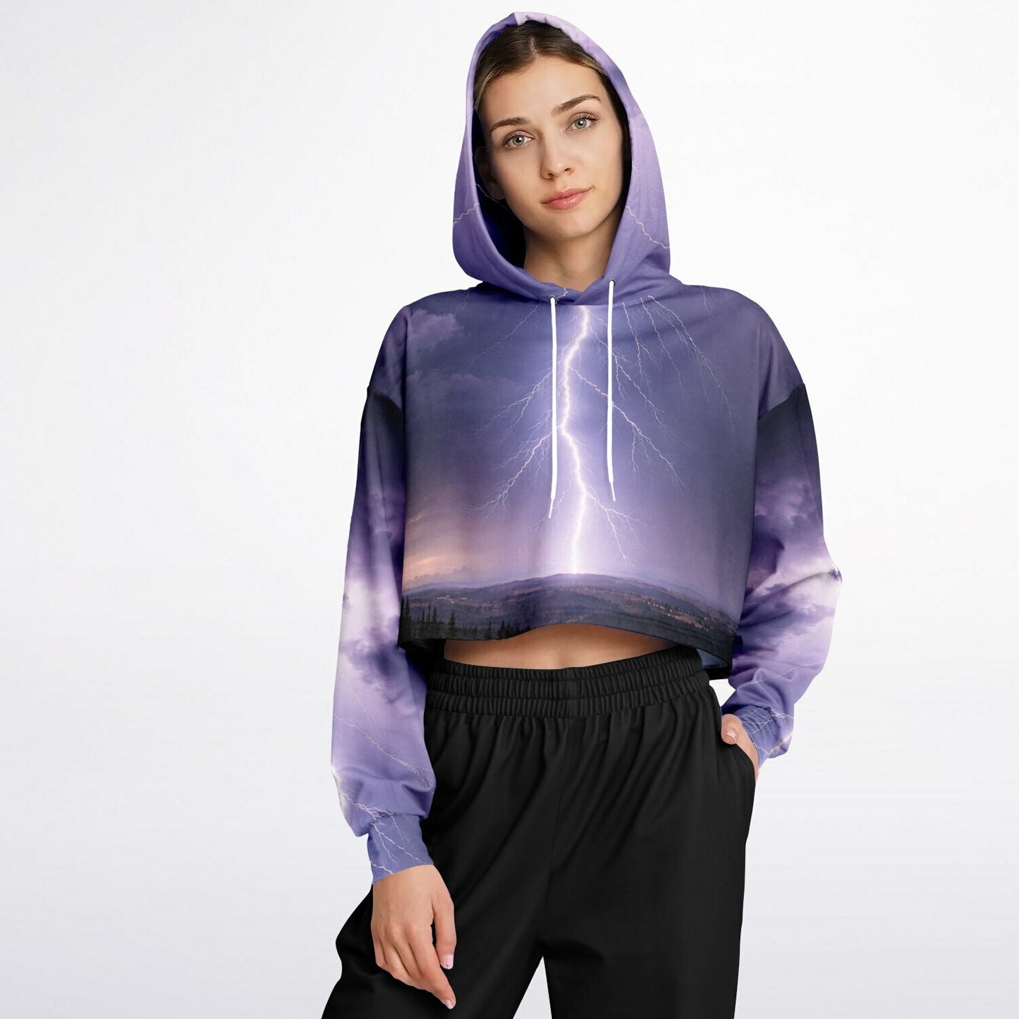 Electric Sky - Crop Hoodie